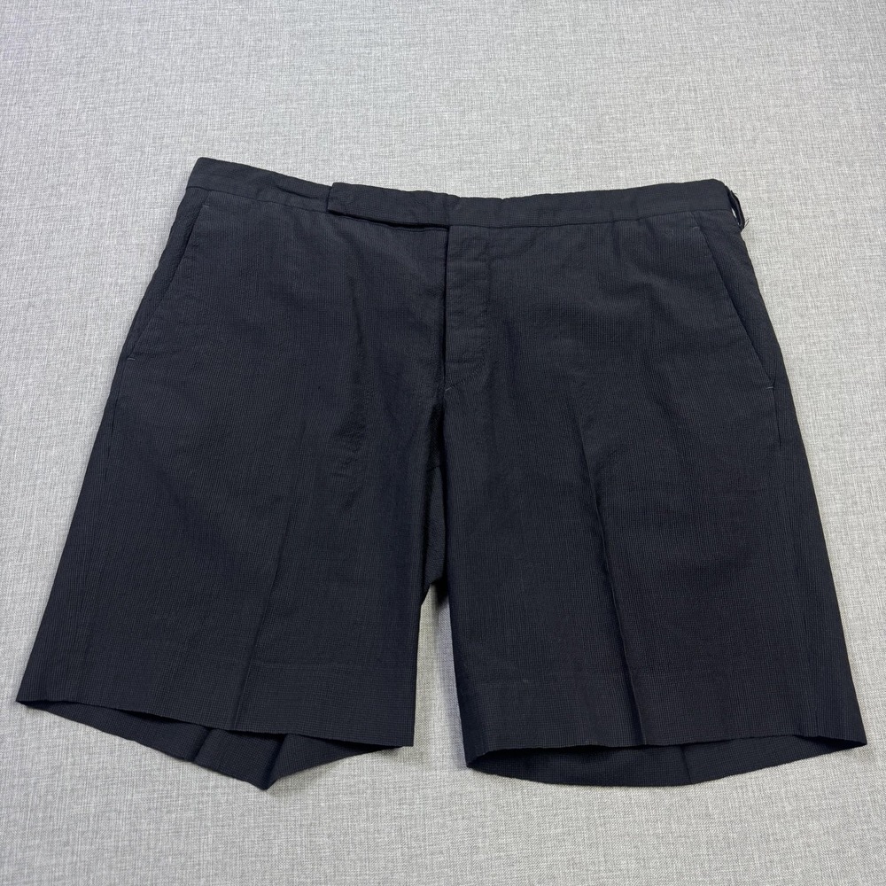 PRADA Wool Blend Bermuda Shorts Men EU 54 (US 38) Black Italy Tweed 9" Inseam